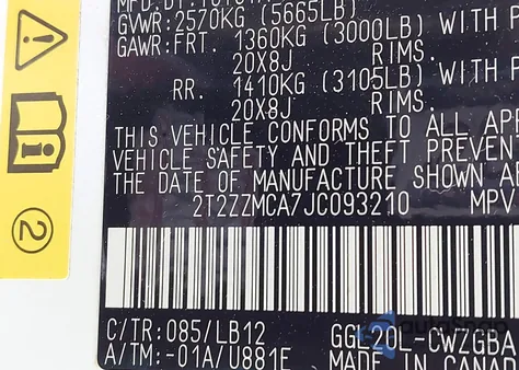 2018 Lexus Rx 350 z USA, uszkodzony, nr VIN 2T2ZZMCA7JC093210